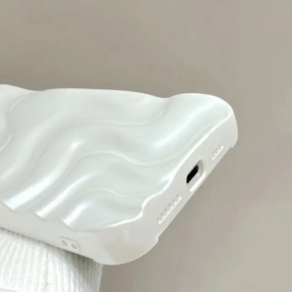 iPhone 13 White Swirl Phone Case